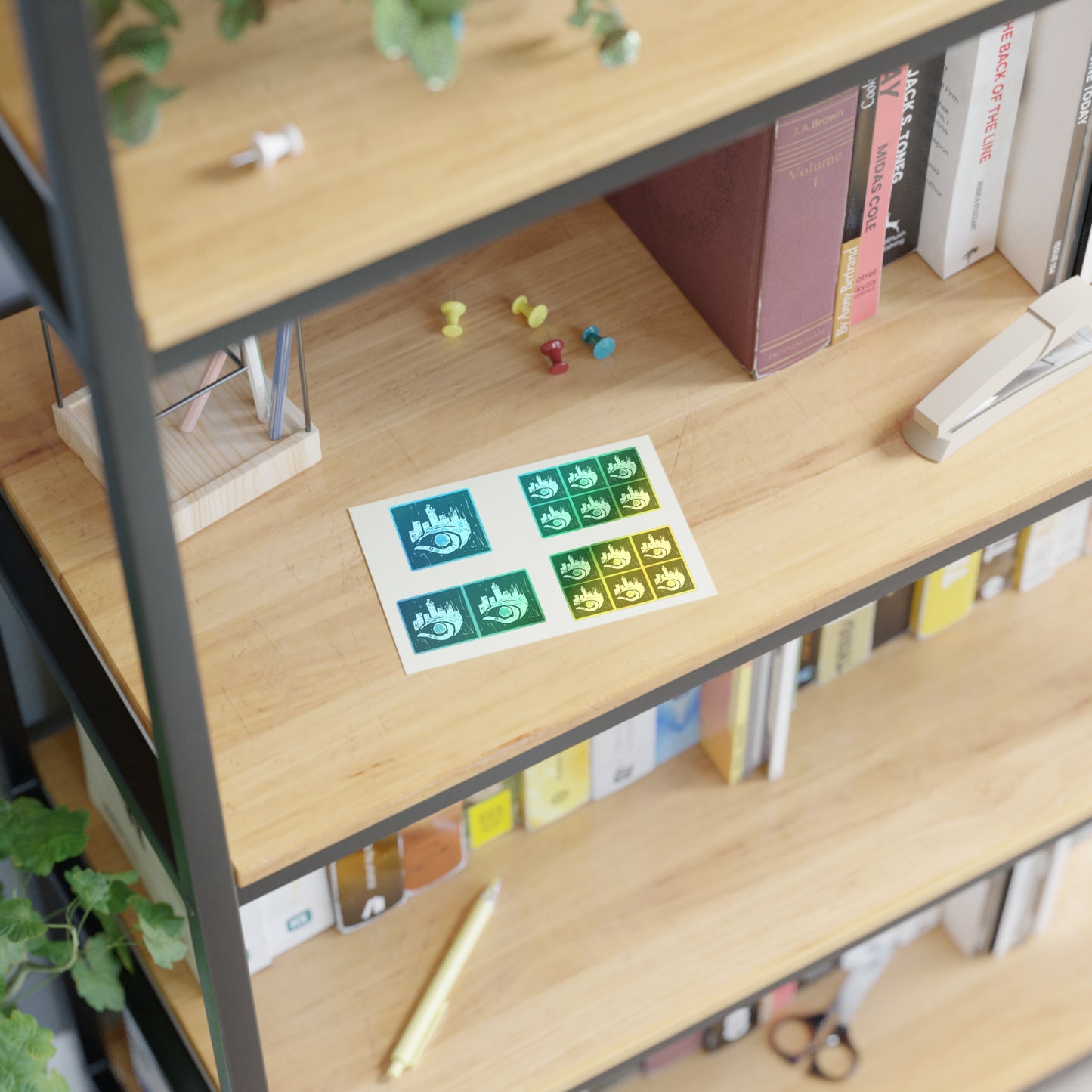 Esocrypt Block Print Logo Sticker Sheets