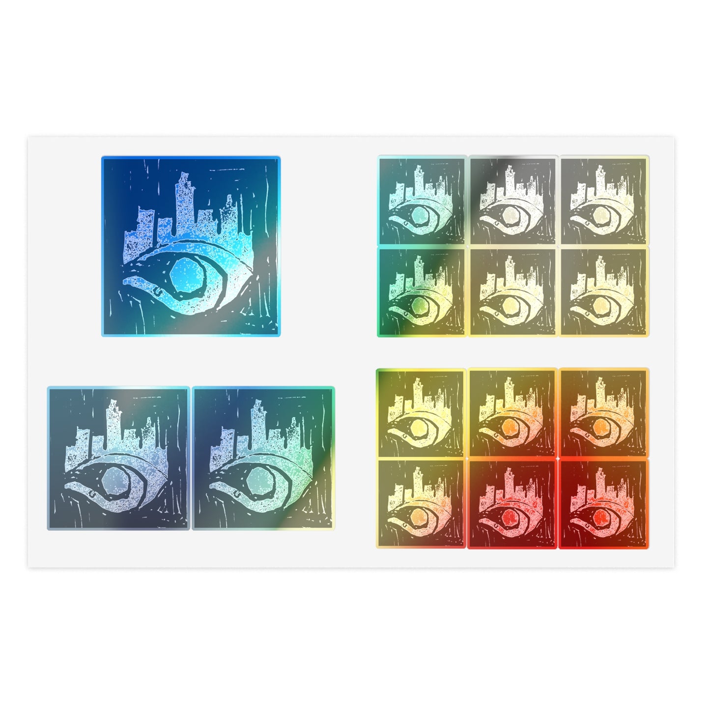 Esocrypt Block Print Logo Sticker Sheets