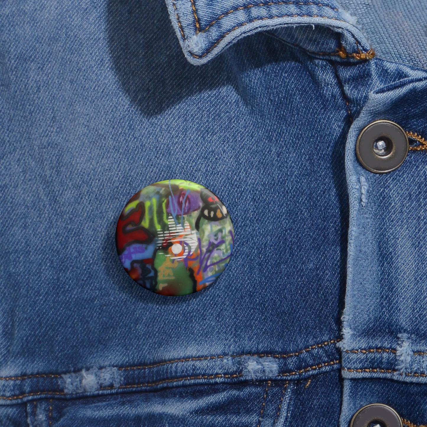 Canadian Graffiti Pin Button