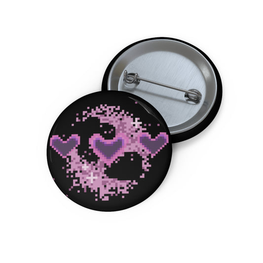 Pixel Hearts Pin Button